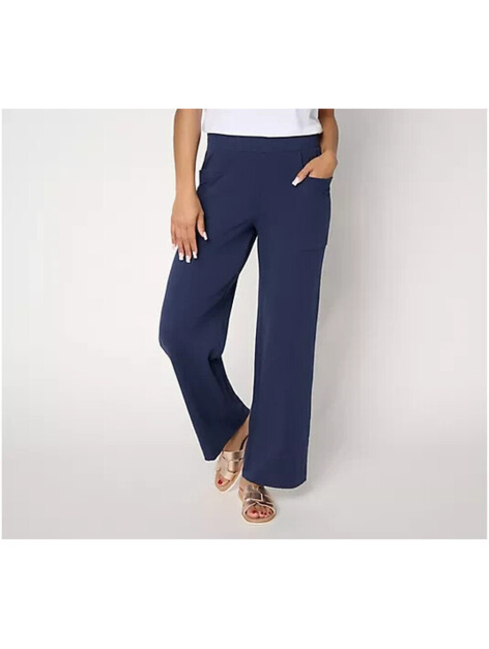 Anybody Regular Cozy Knit French Terry Pants Navy, Medium